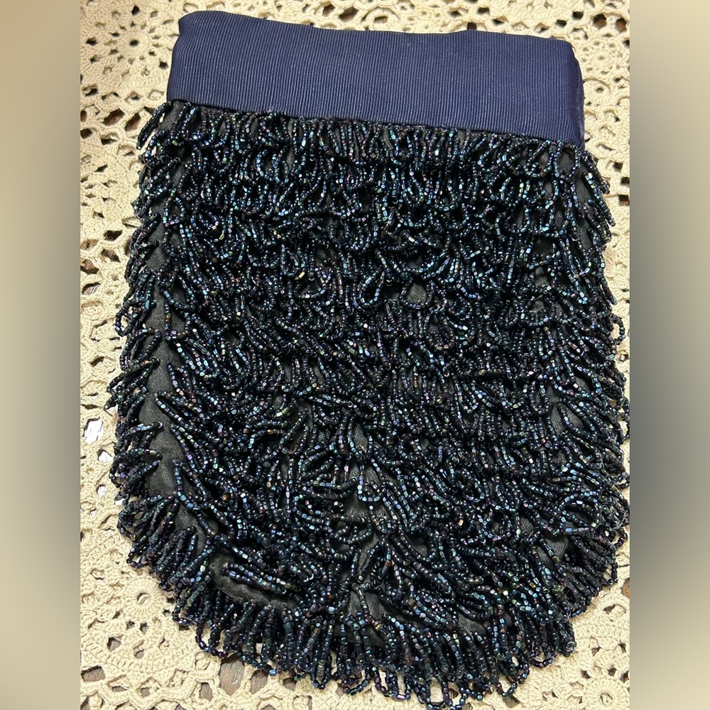 Black Beaded Evening Clutch
